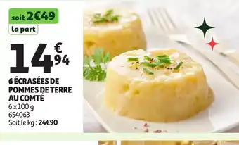 Auchan 6 écrasées de pommes de terre au comté offre
