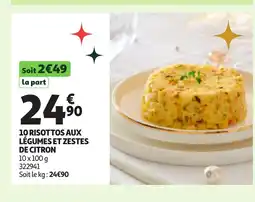 Auchan 10 risottos aux légumes et zestes de citron offre