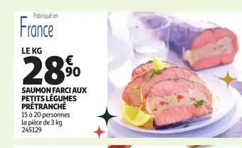 Auchan Saumon farci aux petits légumes prétranché offre