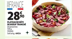 Auchan Plateau de rôti de boeuf tranché offre