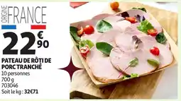 Auchan Pateau de rôti de porc tranché offre