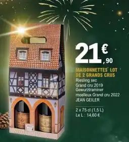E.Leclerc MAISONNETTES' LOT DE 2 GRANDS CRUS offre