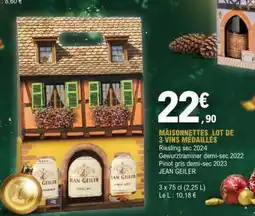 E.Leclerc MAISONNETTES LOT DE 3 VINS MEDAILLES offre
