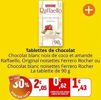Coccinelle Express Ferrero rocher - tablettes de chocolat offre