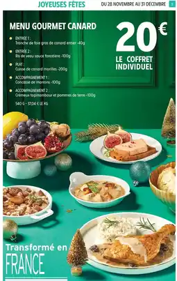 Intermarché Canard - menu gourmet offre