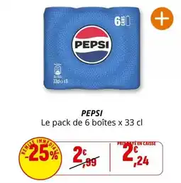 Coccinelle Express Pepsi - le pack de 6 boîtes offre