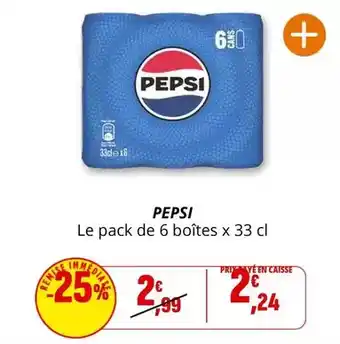Coccinelle Express Pepsi - le pack de 6 boîtes offre
