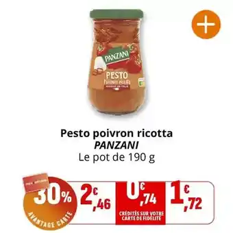 Coccinelle Express Panzani - pesto poivron ricotta offre
