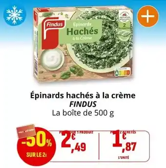 Coccinelle Express Findus - épinards hachés à la crème offre