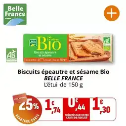 Coccinelle Express Belle france - biscuits épeautre et sésame bio offre