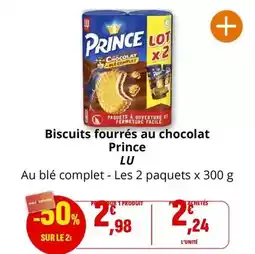 Coccinelle Express Lu - biscuits fourrés au chocolat prince offre