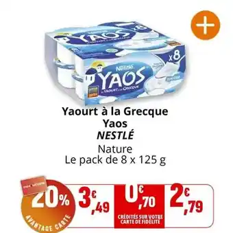 Coccinelle Express Nestlé - yaourt à la grecque yaos offre