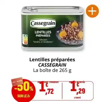 Coccinelle Express Cassegrain - lentilles préparées offre