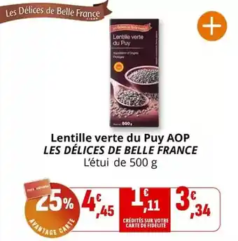 Coccinelle Express Belle france - lentille verte du puy aop les délices offre