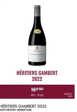 Nicolas Héritiers gambert 2022 offre