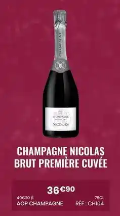 Nicolas Brut - champagne premiere cuvée offre