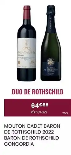 Nicolas Mouton cadet - duo de rothschild offre