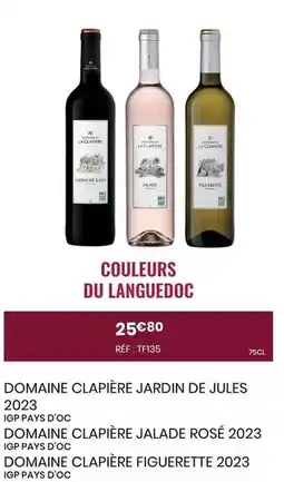 Nicolas Domaine clapéière jardin de jules offre