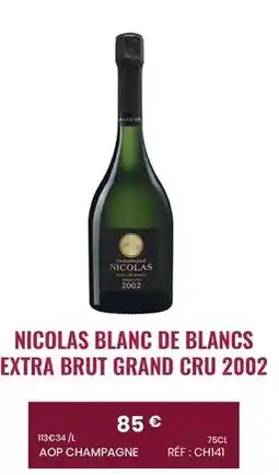Nicolas Brut - nicolas blanc de blancs extra grand cru offre