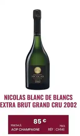 Nicolas Brut - nicolas blanc de blancs extra grand cru offre