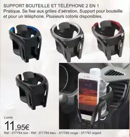 Autobacs Support bouteille et téléphone 2 en 1 offre
