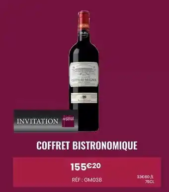 Nicolas Coffret bistronomique offre