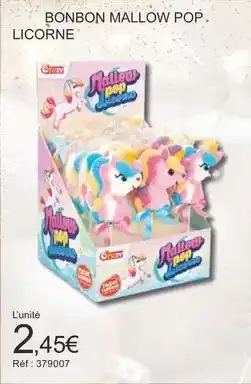 Autobacs Licorne - bonbon mallow pop offre