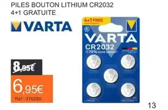 Autobacs Varta - piles bouton cr2032 offre