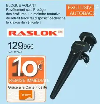 Autobacs Bloque volant offre