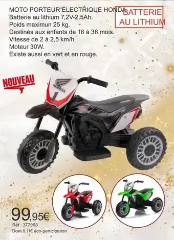 Autobacs Moto porteur'élécrique offre