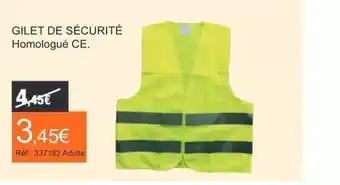 Autobacs Gilet de securite offre