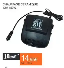 Autobacs Kit kat - chauffage céramique offre
