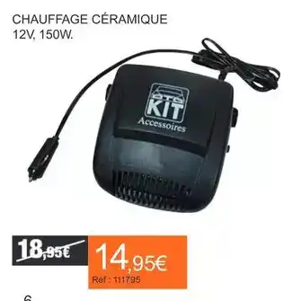 Autobacs Kit kat - chauffage céramique offre