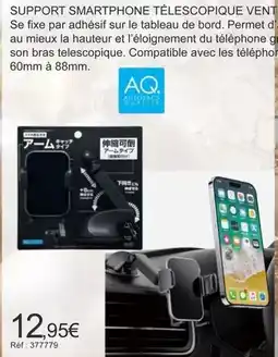 Autobacs Support smartphone télescopique vent offre