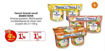 Coccimarket Yaourt brassé sucré mamie nova offre