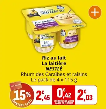 Coccimarket Riz au lait la laitière nestlé offre