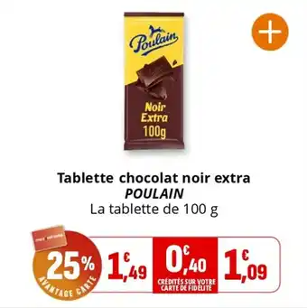 Coccimarket Tablette chocolat noir extra poulain offre