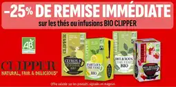 Coccimarket Sur les thés ou infusions bio clipper offre