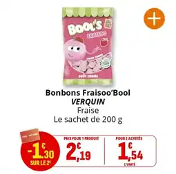 Coccimarket Bonbons fraisoo'bool verquin offre