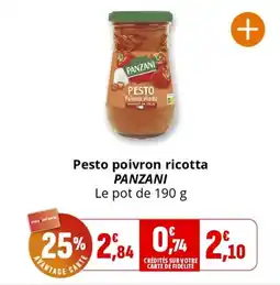 Coccimarket Pesto poivron ricotta panzani offre