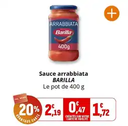 Coccimarket Sauce arrabbiata barilla offre