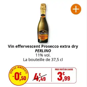 Coccimarket Vin effervescent prosecco extra dry perlino offre