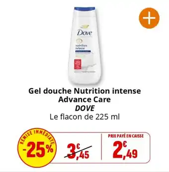 Coccimarket Gel douche nutrition intense advance care dove offre