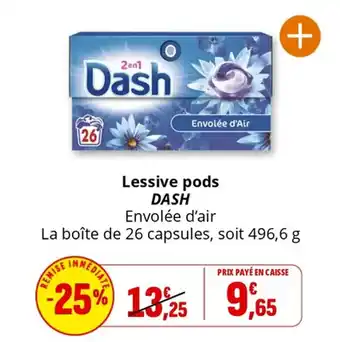 Coccimarket Lessive pods dash offre