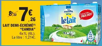 Lait demi-écrémé candia