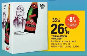 E.Leclerc Vin mousseux paul bur offre