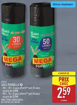 ALDI Folia sacs poubelle offre