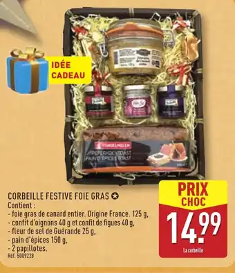 ALDI Corbeille festive foie gras offre