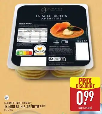 ALDI 16 mini blinis apéritifs offre