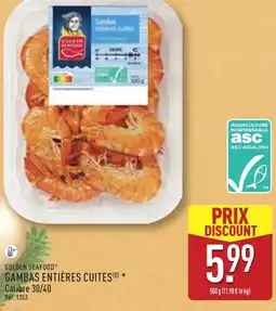 ALDI Golden seafood gambas entières cuites offre